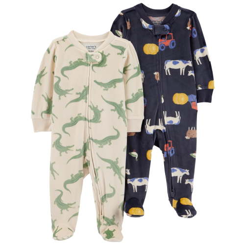 Carter's Child of Mine Baby Cozy Sleep N Play, Single & 2 Pack, Sizes Preemie-6/9 Months