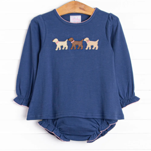 Best in Show Applique Diaper Set, Blue – Stitchy Fish