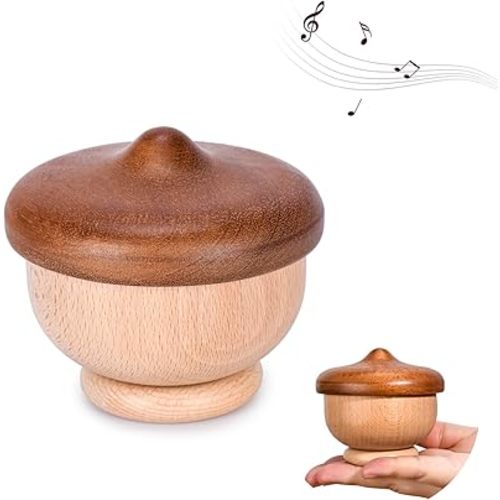 You are My Sunshine Music Box, Large Acorn Decor for Home, Solid Beech Wooden Acorn, Handmade Music Décor Acorns for Crafts Music Boxes for Girls, Boys, Best Gift for Birthday, Mother's Day
