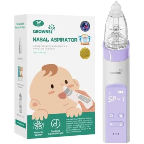 GROWNSY Electric Baby Nasal Aspirator, Auto Nose Cleaner,3 Suctions, Purple