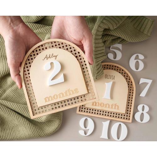Wooden Baby Milestone Discs