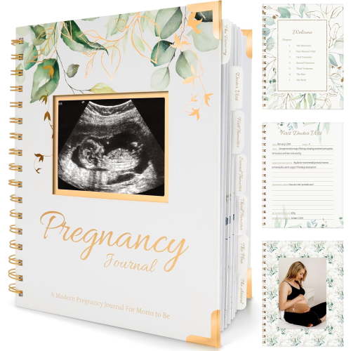 Pregnancy Journal for First Time Moms Gifts - 90 Pages Hardcover Pregnancy Memory Book, Beautiful & Cute Book Keepsake, Ultrasound Scrapbook, Mom To Be Gift (Alpine)