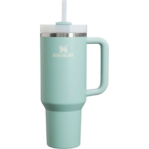 Stanley Quencher H2.0 Tumbler with Handle and Straw 40 oz | Flowstate 3-Position Lid | Cup Holder Compatible for Travel | Insulated Stainless Steel Cup | BPA-Free | Seafoam