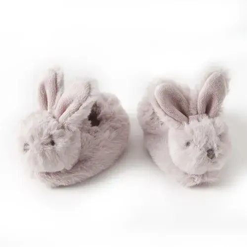 Jiggle & Giggle Some Bunny Loves You Booties Warm Soft Slippers Pair - Pink | Baby Bunting AU