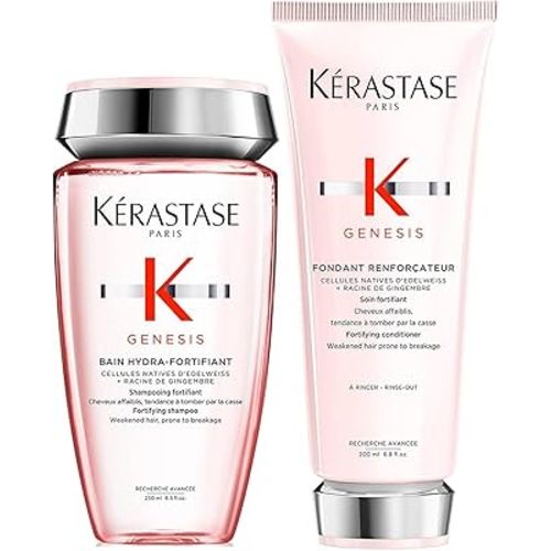 Kerastase Genesis Hydra-Fortifiant Shampoo & Conditioner Set- Strengthens Weak Strands and Protects Against Breakage
