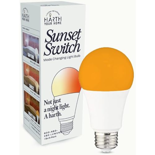 Harth Night Light Bulb for Sleep, 3-Mode LED Light Bulb E26, 3 Watt Soft Lighting for Bedroom & Better Sleep