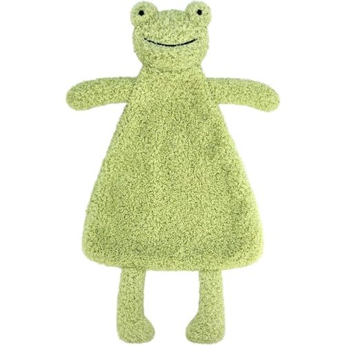 Baby Green Frog Soft Stuffed Animal Security Blanket, Plush Frog Character Lovey Blanket, Baby Shower/Nursery Gift, Newborn Infant Toddler Snuggle Blankie for Boys Girls, 16 Inches