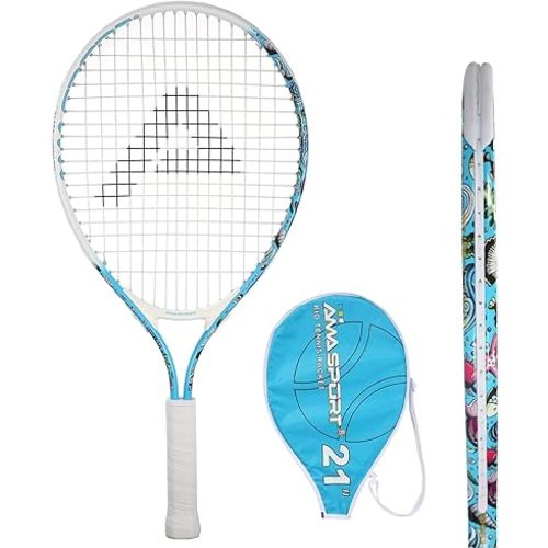 AMA SPORT Kids Tennis Racket for Junior Toddlers Starter Kit 17-25" Tennis Racquet for Girls and Boys with 420D Nylon Shoulder Strap Bag