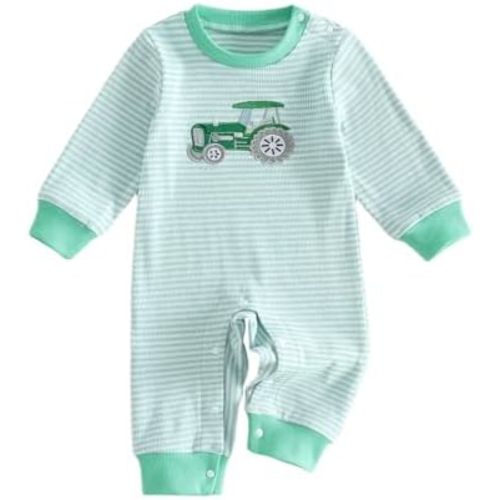 Newborn Baby Boy Fall Outfits Infant Long Sleeve Romper Jumpsuit