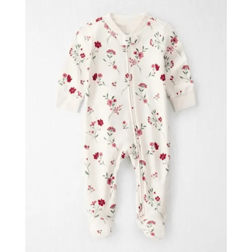Baby Girl Organic Cotton Sleep & Play Pajamas in Rosethorn Hollow - Little Planet | Carter's