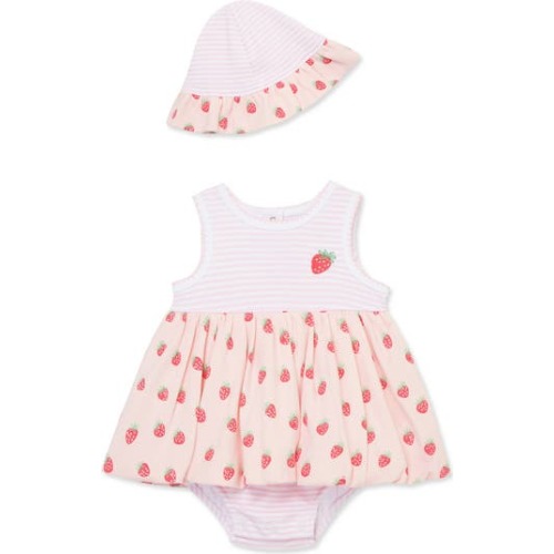 Strawberries Skirted Bodysuit & Sun Hat Set, 9M