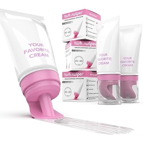 Eli & Ali Tush Swiper - Diaper Rash Cream & Butt Paste Applicator - Universal Fit for Most Diaper Creams | Mess-Free & Hygienic Alternative to Cream Spatula - Carry Less Baby Gear - Pink, 3 Pack