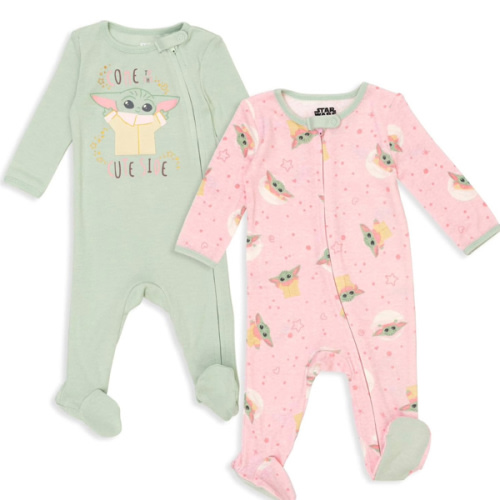 STAR WARS Baby 2 Pack Zip Up Sleep N' Plays Newborn to Infant Sizes (Newborn - 24 Months)