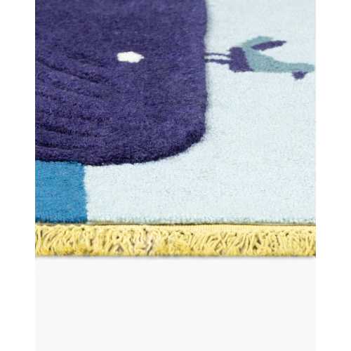 Novelty Animal Hand-Tufted Wool Rug  in Whale
