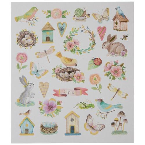 Birds & Bunnies Foil Stickers