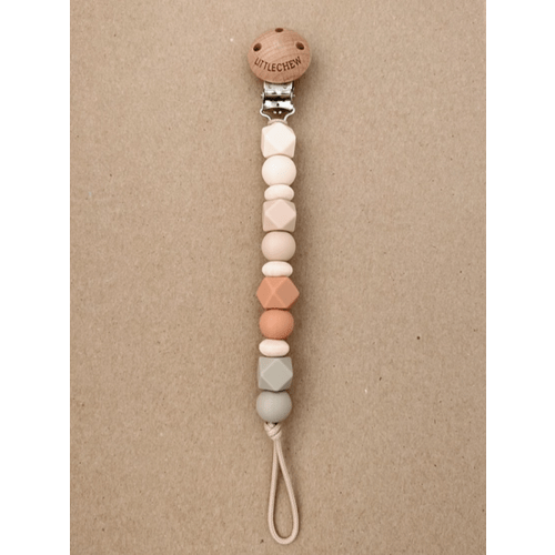 Robin Pacifier Clip - coral