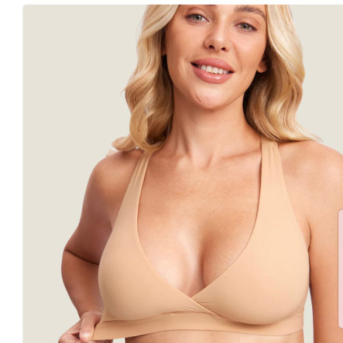MOMANDA Women's Inbarely® Crossover Racerback Nursing Bra