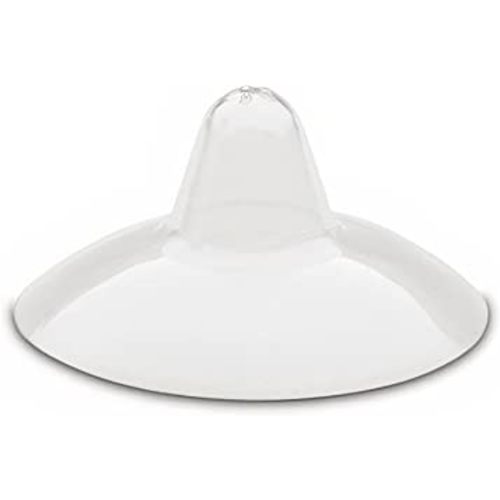 Ameda Nipple Shield for Breastfeeding Newborn | 24mm Round | 1 Count | for Breastfeeding Moms with Flat or Inverted Nipples | Ultra-Thin Flexible Silicone | BPA and DEHP Free