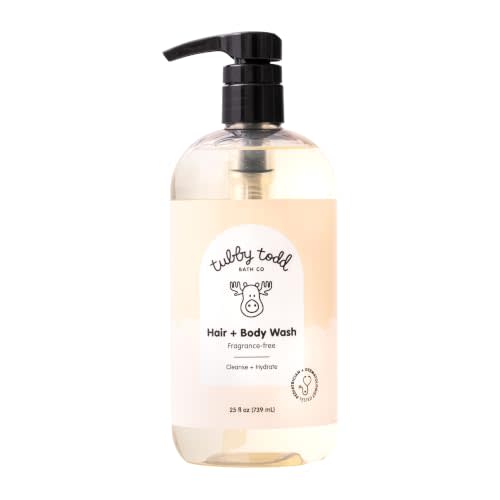 TUBBY TODD Hair + Body Wash, Baby Shampoo and Body Wash | Gentle, Natural Baby Wash for Newborns, Babies, and Toddlers, Non-Toxic, Hypoallergenic, 25 oz, Fragrance-Free