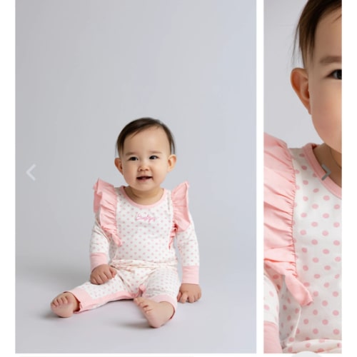 Double Ruffle Romper - Organic Baby Clothes - Monica + Andy