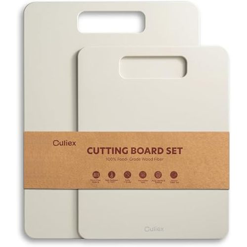 Wood Fiber Cutting Board Set of 2, Dishwasher Safe, Non-Toxic, BPA-Free