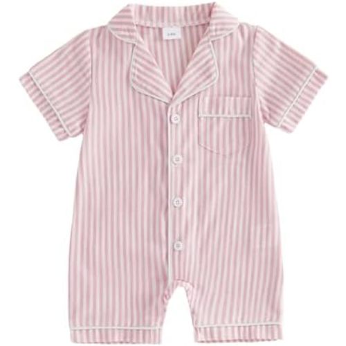 Kuriozud Baby Girl Boy Romper Pajamas Fall Winter Long Sleeve Button Down Pjs Newborn Infant Lapel Sleepwear Nightwear