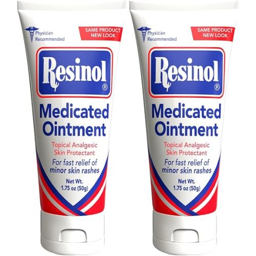 Resinol Medicated Ointment For Itch Relief And Protection Of Skin Rashes and Irritations,1.75 Ounce Tube,(Pack of 2)