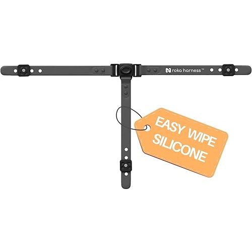 ROKA HARNESS Wipe Clean Silicone High Chair Straps for IKEA Antilop - Universal 3 Point Strap Replacement for Baby Highchairs