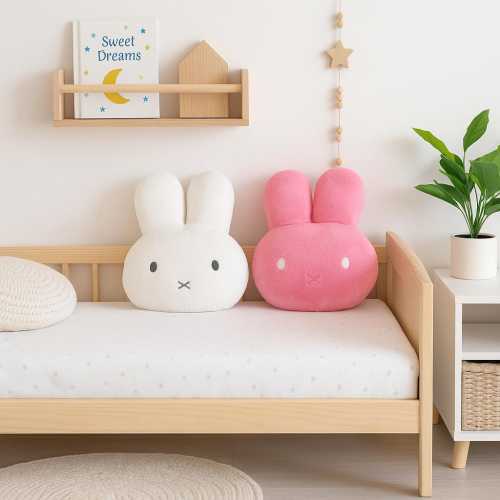 Miffy Bunny Plush Pillow: Kawaii Nursery Decor, Anime Plush Toy (32cm, Pink or White