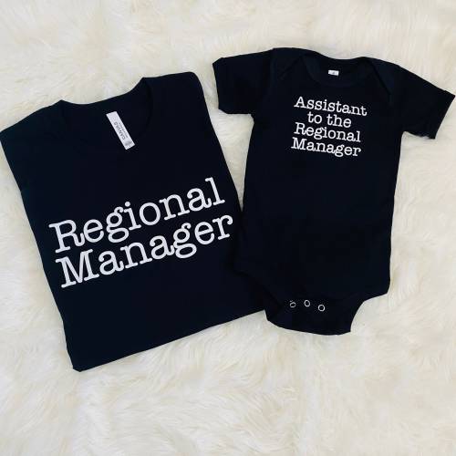 Regional Manager | Assistant to the regional manager | Father Son| Father Daughter | Matching T-shirts