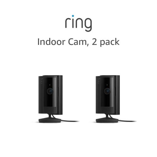 Ring Indoor Cam — Home or business security in 1080p HD video — 2-pack, Black