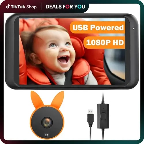 Babyvue USB Baby Car Camera 1080P 4.5" Plug-and-Play Monitor - TikTok Shop
