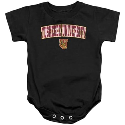 LOGOVISION Tuskegee University Arch Logo Black Unisex Infant Snap Suit for Baby