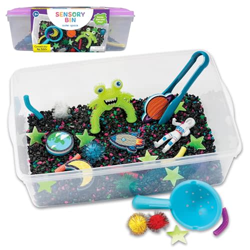 Creativity for Kids Sensory Bin: Outer Space Toys - Preschool and Toddler Sensory Toys, Kids Gifts for Boys and Girls Ages 3-5+, 10.25 x 14.5 x 4.75 inches