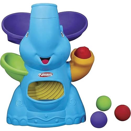 Playskool Poppin Park Elefun Busy Ball Popper Toy for Toddlers and Babies 9 Months and Up with 4 Colorful Balls for Active Boys and Girls (Amazon Exclusive)