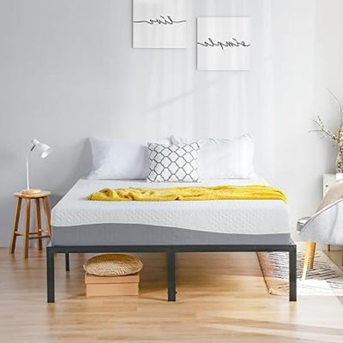 Olee Sleep Twin Mattress, 10 Inch Gel Memory Foam Mattress, Gel Infused for Comfort and Pressure Relief, CertiPUR-US Certified, Bed-in-a-Box, Medium Firm, Grey, Twin Size