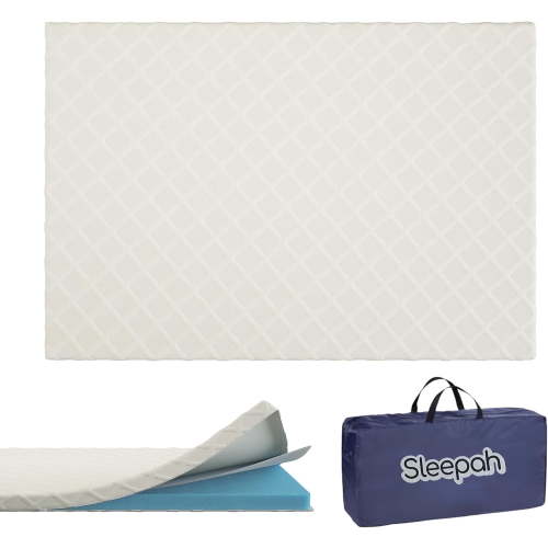 Sleepah Pack and Play Mattress Foam Pad 38 x 26 x 1.5 for Playpen, Portable Playyard Mattress - Soft Waterproof Washable & Removable Cover Breathable Mattress Topper