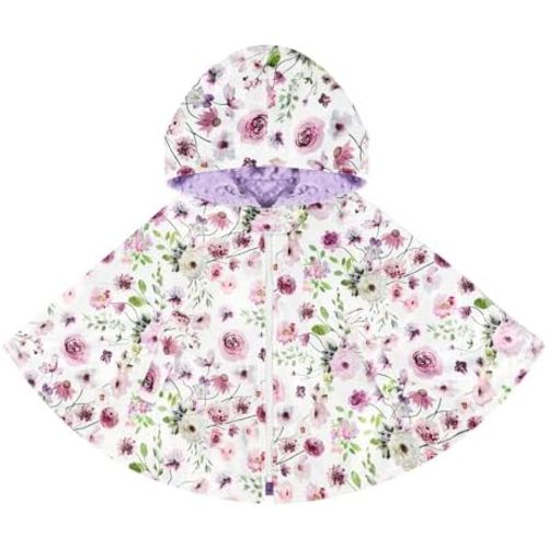 GFU Toddler Car Seat Poncho, Warm Kids Hooded Poncho Coat, Winter Carseat Cover for Baby