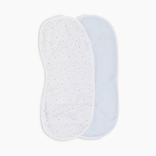 Snugabye Muslin Burp Cloth (2 Pack) - Blue