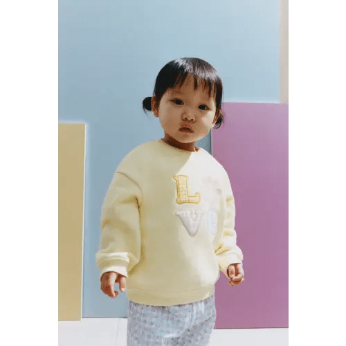 EMBROIDERED SWEATSHIRT - Yellow | ZARA United States