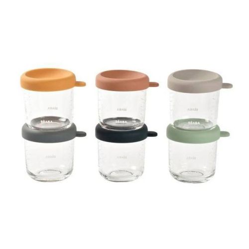 Beaba Glass Baby Food Jars 8oz - Sunrise - 6pk