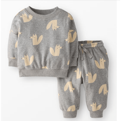 Baby Holiday French Terry Sweatshirt & Sweatpants Set | Hanna Andersson