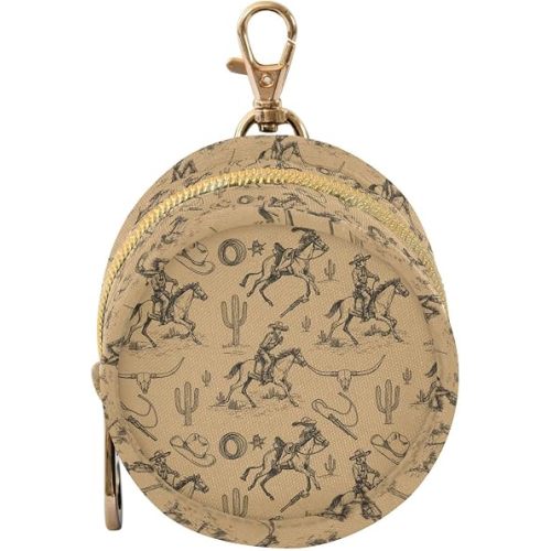 Western Cowboy Horse Beige Print Pacifier Holder Baby Pacifier Case Storage Container Box Paci Cover Pouch Bag for Kindergarten