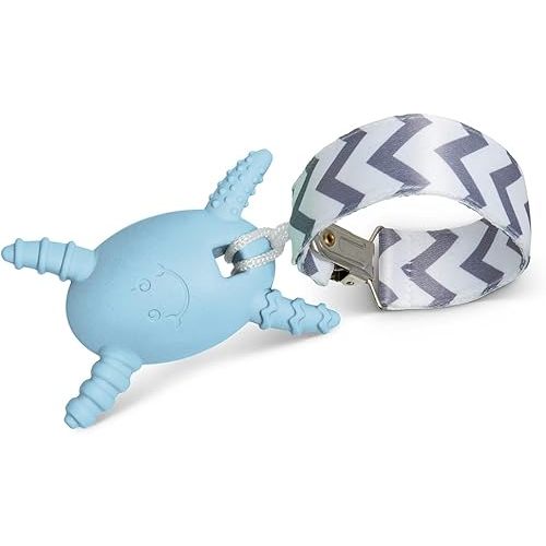 The Official Molar Magician Baby Teether - Freezable Molar Teething Toy for Baby, Infant & Toddler - Made in The USA - Sensory Toy 3-12, up to 18 Months, Blue