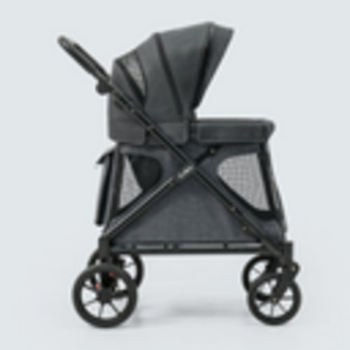 Familidoo Q1 2.0 Multi-Use Kids Wagon Stroller – Foldable, Lightweight & All-Terrain for Kids & Pets – 5-Point Safety Harness, Rain Cover & Compact Travel Design – Up to 132 lbs (Charcoal Gray) – Familidoo Products Corp