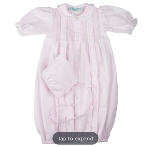 Girls Pintuck & Lace Take Me Home Gown and Hat | Feltman Brothers