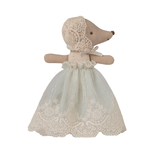 Baby mouse in gown - Mint