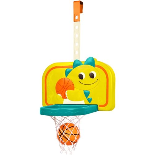 B. toys – Hanging Basketball Net – Adjustable Height – Mini Ball & Air Pump – Sports Toys & Active Play – 3+ Years– Dinosaur Dribbler