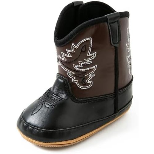 Jastore Infant Baby Boys Girls Booties Newborn Winter Boots Toddler Non-Slip Lace Up First Walking Shoes