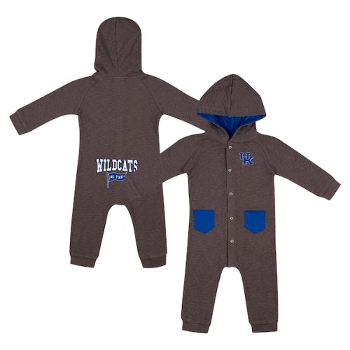 Kentucky Wildcats Colosseum Newborn & Infant Zando-Zan Waffle Full-Snap Hooded Romper - Charcoal